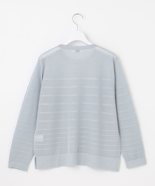 J.PRESS Ladies(J.プレス レディス)の「【WEB限定・洗える】Vis/Peスパーク シアー ボーダー ニット(ニット/セーター・レディース・ブラック系1/サックスブルー系1/ダルブルー系1/ブラウン系1・SMALL)」の17枚目の写真
