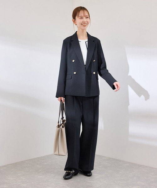 ROPE' PICNIC(ロペピクニック)の「【抗菌防臭・接触冷感・UVカット】カナパハイウエストパンツ/セットアップ対応(その他パンツ・レディース・グレー/ネイビー/グリーン系その他/ベージュ・40/38/36)」の12枚目の写真