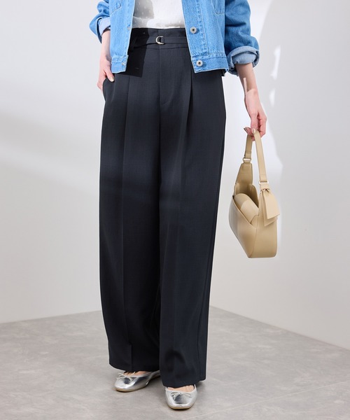 ROPE' PICNIC(ロペピクニック)の「【抗菌防臭・接触冷感・UVカット】カナパハイウエストパンツ/セットアップ対応(その他パンツ・レディース・グレー/ネイビー/グリーン系その他/ベージュ・40/38/36)」の17枚目の写真