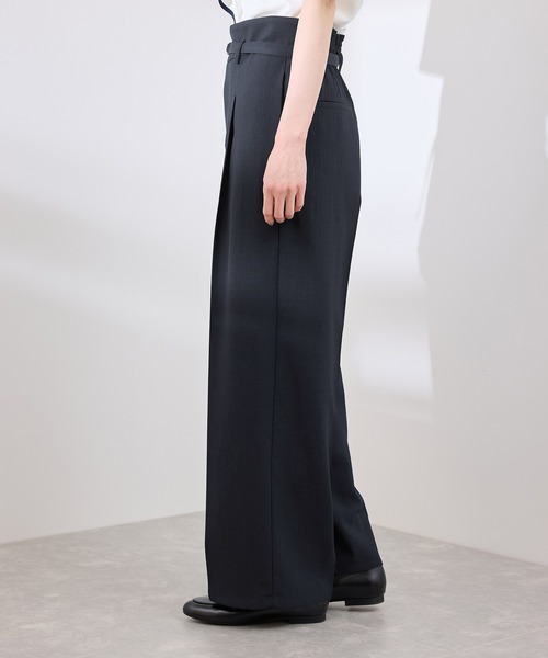 ROPE' PICNIC(ロペピクニック)の「【抗菌防臭・接触冷感・UVカット】カナパハイウエストパンツ/セットアップ対応(その他パンツ・レディース・グレー/ネイビー/グリーン系その他/ベージュ・40/38/36)」の19枚目の写真