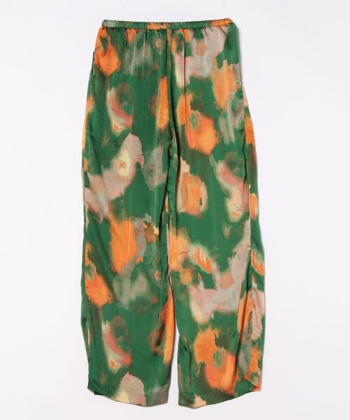 Settimissimo（セッティミッシモ）の「アート風プリント サテン ルーズ パンツ（その他パンツ・レディース・グリーン/ピンク・FREE）」の8枚目の写真