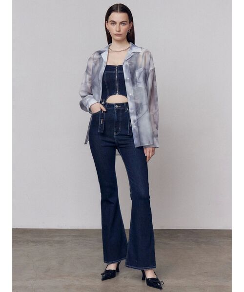 EMODA(エモダ)の「コルセットハングデニムサロペット(サロペット/オーバーオール・レディース・ブラック/ブルー/インディゴブルー・SMALL/MEDIUM)」の4枚目の写真