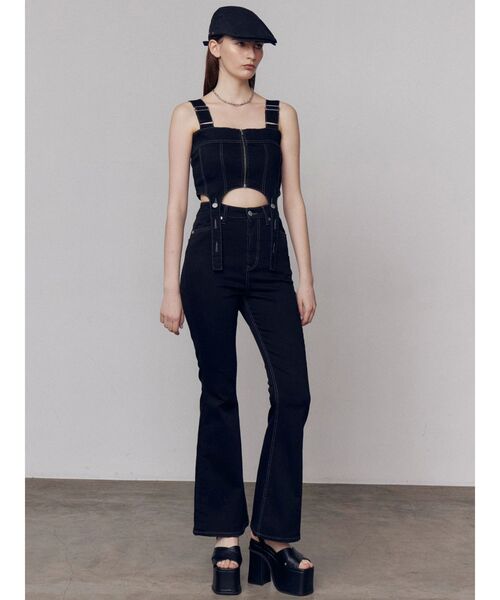 EMODA(エモダ)の「コルセットハングデニムサロペット(サロペット/オーバーオール・レディース・ブラック/ブルー/インディゴブルー・SMALL/MEDIUM)」の14枚目の写真