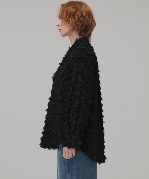 PUBLIC TOKYO（パブリックトウキョウ）の「フェザーJQワークシャツ（シャツ/ブラウス・レディース・ブラック/ホワイト・FREE）」の8枚目の写真