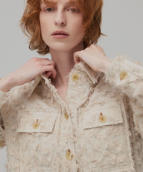 PUBLIC TOKYO（パブリックトウキョウ）の「フェザーJQワークシャツ（シャツ/ブラウス・レディース・ブラック/ホワイト・FREE）」の10枚目の写真