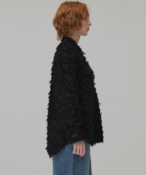 PUBLIC TOKYO（パブリックトウキョウ）の「フェザーJQワークシャツ（シャツ/ブラウス・レディース・ブラック/ホワイト・FREE）」の6枚目の写真