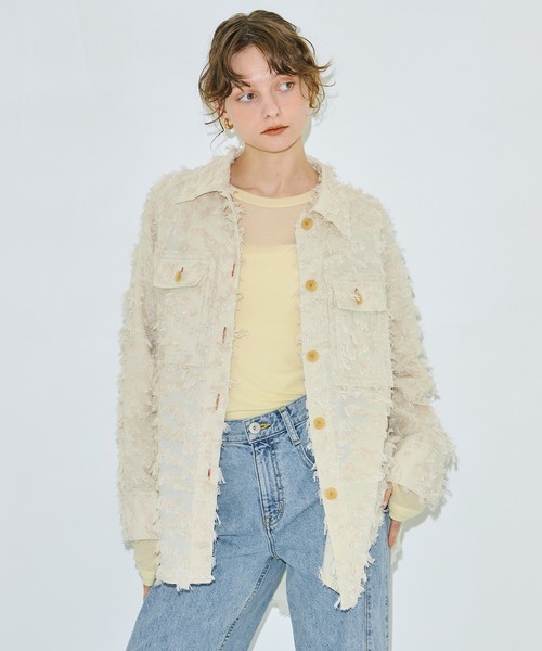 PUBLIC TOKYO（パブリックトウキョウ）の「フェザーJQワークシャツ（シャツ/ブラウス・レディース・ブラック/ホワイト・FREE）」の12枚目の写真