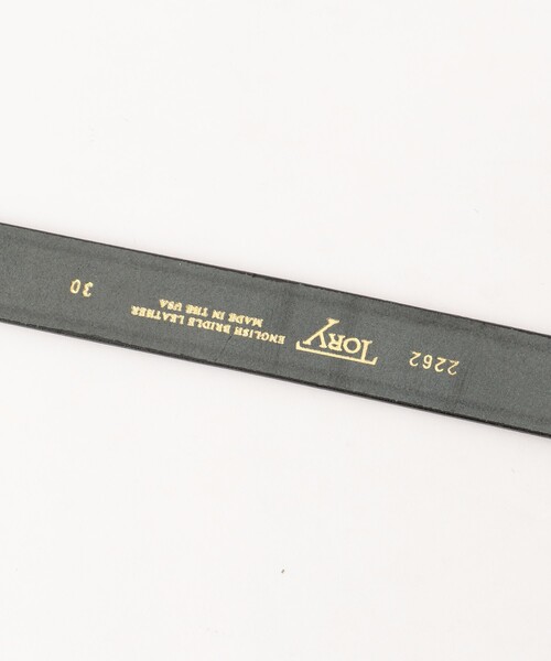TORY LEATHER（トリーレザー）の「TORY LEATHER/トリーレザー Creased Belt w/ Nickel Hoof（ベルト・メンズ・ブラック・30/32/34/36）」の2枚目の写真