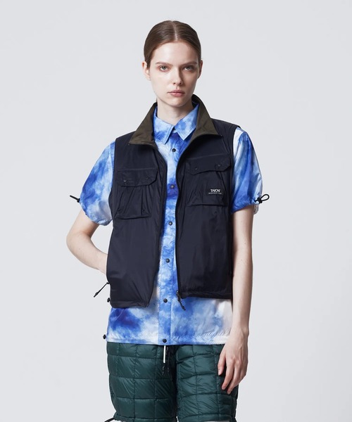 TAION（タイオン）の「【TAION(タイオン)】〈ユニセックス〉ノンダウン マウンテン リバーシブル Wジップ ベスト（ベスト・メンズ・グリーン系6/ブラック系その他/ブラック×パープル/スカイブルー系/ネイビー系9/ネイビー系5・L/S/M）」の17枚目の写真