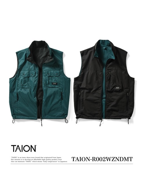 TAION（タイオン）の「【TAION(タイオン)】〈ユニセックス〉ノンダウン マウンテン リバーシブル Wジップ ベスト（ベスト・メンズ・グリーン系6/ブラック系その他/ブラック×パープル/スカイブルー系/ネイビー系9/ネイビー系5・L/S/M）」の14枚目の写真