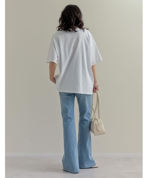 Re:EDIT（リエディ）の「[UVカット][接触冷感]オーバーサイズプラネットグラフィックTシャツ（Tシャツ/カットソー・レディース・ホワイト/チャコールグレー/ブラック・MEDIUM/LARGE）」の10枚目の写真