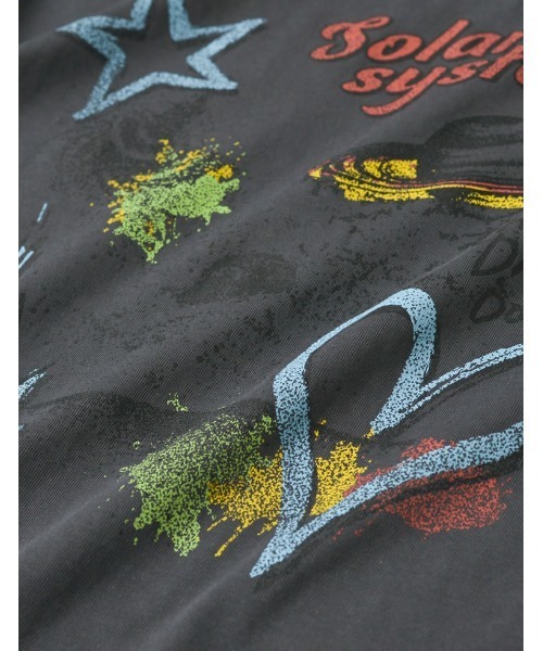 Re:EDIT（リエディ）の「[UVカット][接触冷感]オーバーサイズプラネットグラフィックTシャツ（Tシャツ/カットソー・レディース・ホワイト/チャコールグレー/ブラック・MEDIUM/LARGE）」の18枚目の写真
