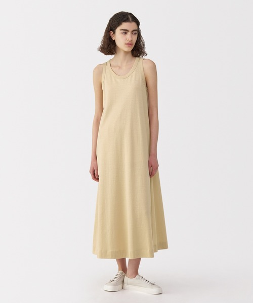 新品】MUJI Labo 婦人 ラミーノースリーブタックワンピース S 新品】MUJI Labo 婦人 ラミーノースリーブタックワンピース S