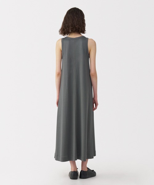MUJI Labo（ムジラボ）の「〔MUJI Labo〕婦人　リネン混ノースリーブワンピース（ワンピース・レディース・ダークグレー/イエロー系・S/M/L/XL）」の5枚目の写真