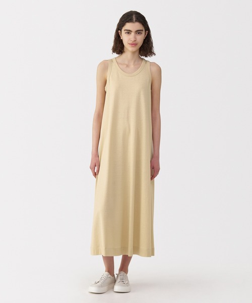 MUJI Labo（ムジラボ）の「〔MUJI Labo〕婦人　リネン混ノースリーブワンピース（ワンピース・レディース・ダークグレー/イエロー系・S/M/L/XL）」の15枚目の写真