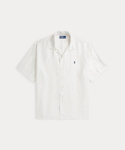 ラルフローレン 極美品 現行 リネンシャツブラウス 6 白 リネン ビッグ シャツ（シャツ/ブラウス）｜POLO RALPH LAUREN