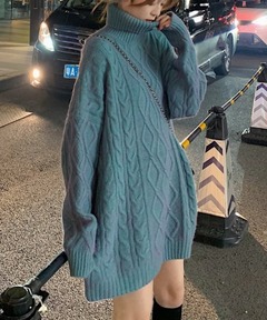 セール】デコラティブリブニットチルデンセーター（ニット/セーター