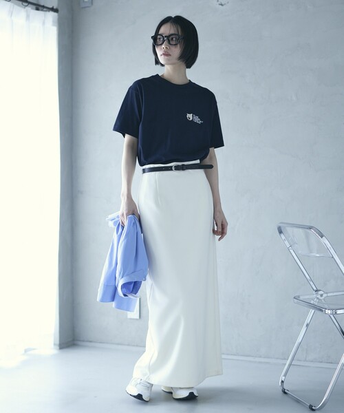 Firsthand(ファーストハンド)の「Firsthand/ファーストハンド オーガニックコットン アニマル刺繍プリントTシャツ CAT(Tシャツ/カットソー・レディース・ホワイト/チャコールグレー/ネイビー・FREE)」の7枚目の写真