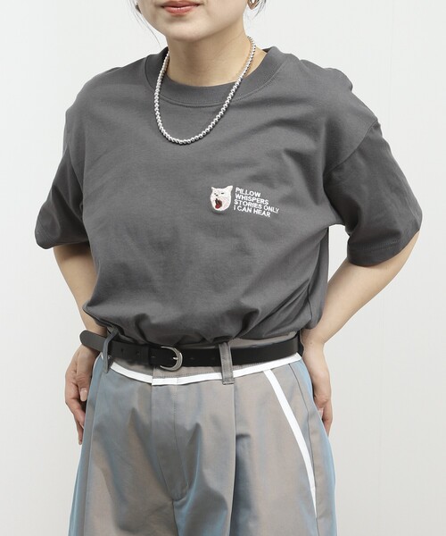 Firsthand(ファーストハンド)の「Firsthand/ファーストハンド オーガニックコットン アニマル刺繍プリントTシャツ CAT(Tシャツ/カットソー・レディース・ホワイト/チャコールグレー/ネイビー・FREE)」の20枚目の写真