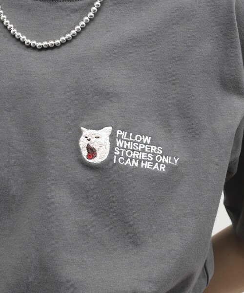 Firsthand(ファーストハンド)の「Firsthand/ファーストハンド オーガニックコットン アニマル刺繍プリントTシャツ CAT(Tシャツ/カットソー・レディース・ホワイト/チャコールグレー/ネイビー・FREE)」の19枚目の写真