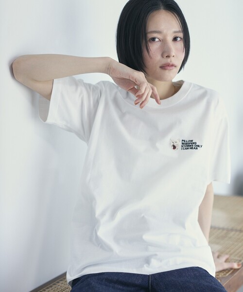 [  Jeans] コットンバウハウスロゴプリントTシャツ セール】Firsthand/ファーストハンド オーガニックコットン