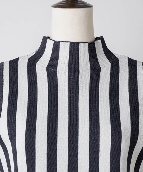 Chris TROIS.(クリストロワ)の「Sleeveless knit top(ニット/セーター・レディース・ブラック×ホワイト/ブラック・FREE)」の9枚目の写真