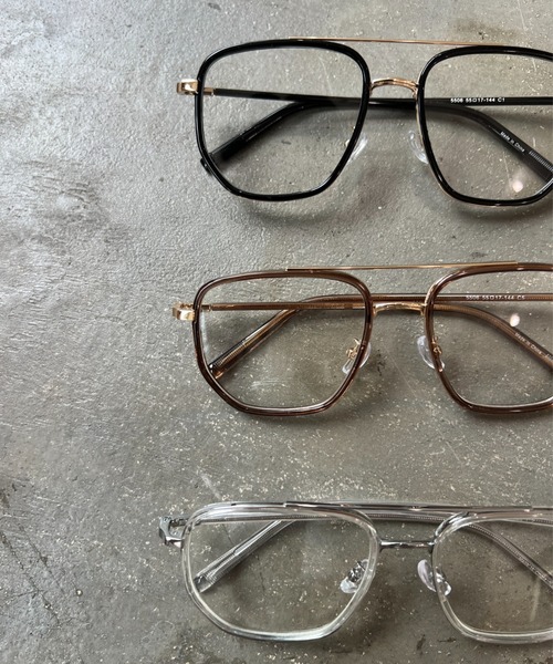 StyleSea（スタイルシー）の「ティアドロップダブルブリッジメガネ 