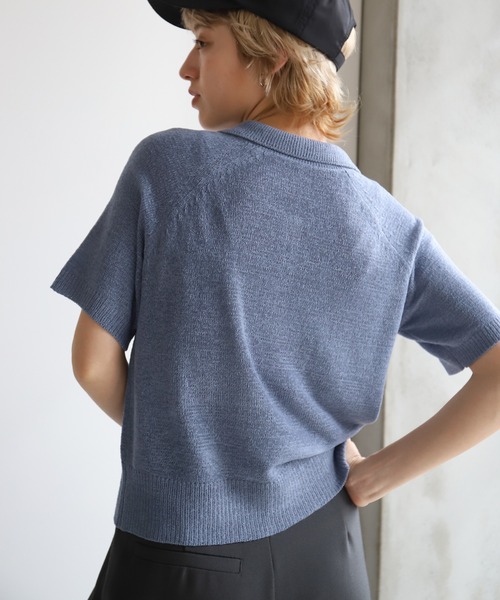 select MOCA（セレクトモカ）の「ポロニットハーフスリーブトップス
