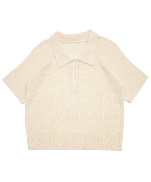 ポロニットハーフスリーブトップス（ニット/セーター）｜select MOCA