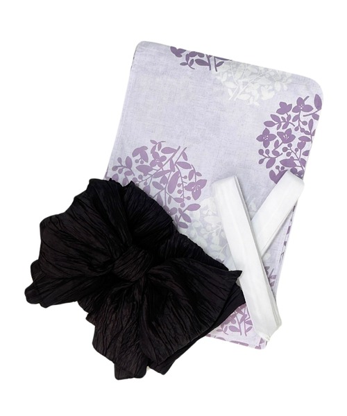 CELEN（セレン）の「簡単着付け 兵児帯ゆかた4点セット 浴衣・兵児帯・腰紐2本（浴衣・レディース・ネイビー系1/ホワイト系/ブラック系1/イエロー系/ブラック系2/ネイビー系2/ピンク系/ブルー系・FREE）」の13枚目の写真