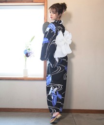 CELEN（セレン）の「【簡単着付け 兵児帯ゆかた4点セット】浴衣・兵児帯・腰紐2本《儚夏浴衣》（浴衣）」