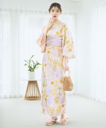 CELEN（セレン）の「【簡単着付け 兵児帯ゆかた4点セット】浴衣・兵児帯・腰紐2本《儚夏浴衣》（浴衣）」