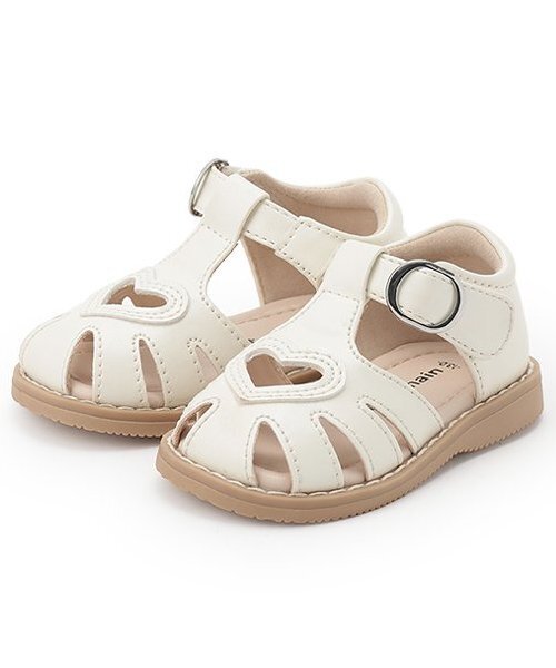 petit main（プティマイン）の「ハートサンダル（サンダル・キッズ・ピンク/オフホワイト/ラベンダー・15cm/14cm/16cm/13cm/17cm）」の2枚目の写真