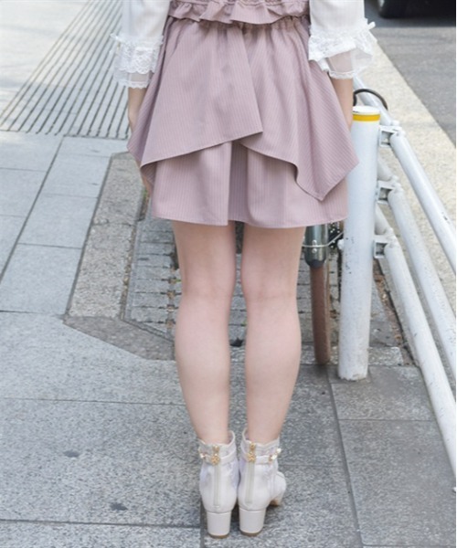 axes femme(アクシーズファム)の「シャツ巻き風イレヘムミニスカート(スカート・レディース・ピンク/ネイビー/ブラック・FREE)」の5枚目の写真