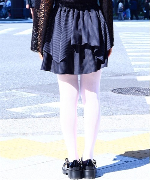 axes femme(アクシーズファム)の「シャツ巻き風イレヘムミニスカート(スカート・レディース・ピンク/ネイビー/ブラック・FREE)」の9枚目の写真