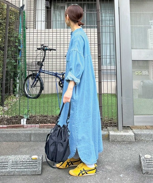 セール】【CORNERS by KR】デニムヘンリーネックワンピース