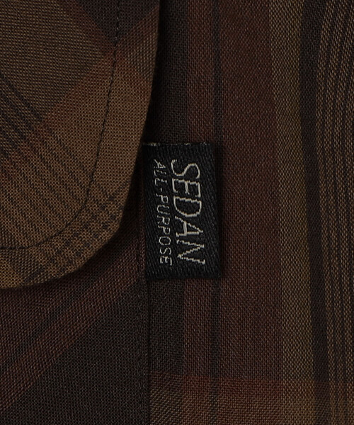 SEDAN ALL-PURPOSE（セダンオールパーパス）の「SEDAN ALL-PURPOSE | Madras Plaid Open Collar Shirt MEN（シャツ/ブラウス・メンズ・ブラウン系その他/ブラック系その他・M/L/XL）」の3枚目の写真