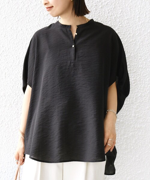 【極美品】UNITED ARROWS 袖ギャザードルマンブラウス セール】〈手洗い可能〉袖 ギャザー ドルマン ブラウス（シャツ