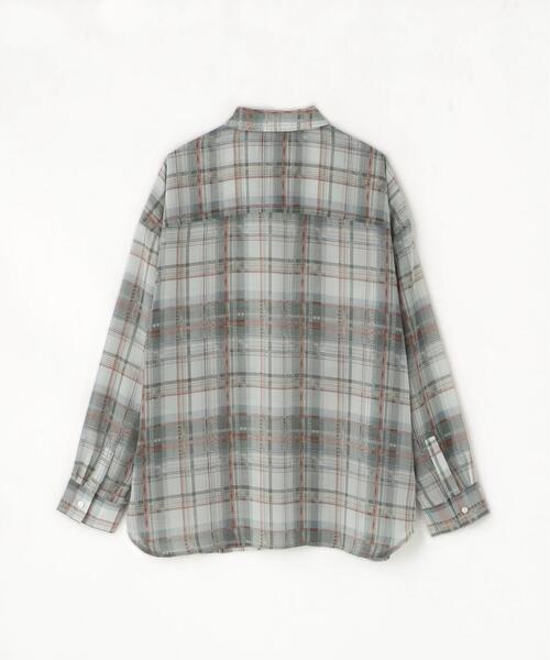 WHITELAND（ホワイトランド）の「WHITELAND/ホワイトランド/CHIFFON CHECK SHIRTS（シャツ/ブラウス・メンズ・ブルー/ピンク/モスグリーン・F）」の17枚目の写真