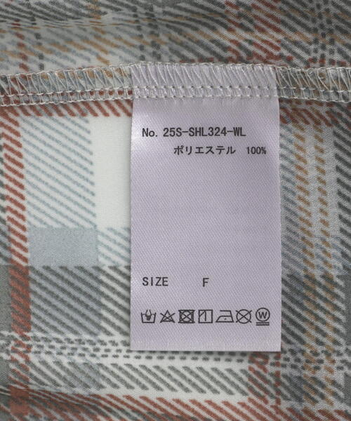 WHITELAND（ホワイトランド）の「WHITELAND/ホワイトランド/CHIFFON CHECK SHIRTS（シャツ/ブラウス・メンズ・ブルー/ピンク/モスグリーン・F）」の19枚目の写真