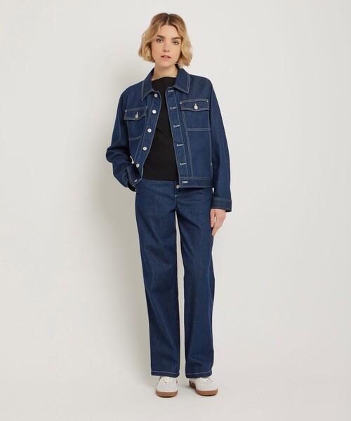 agnes b.(アニエスベー)の「コットン ボートネック ノースリーブ Tシャツ "Leopard"(Tシャツ/カットソー・レディース・ブラック・3/1/2)」の6枚目の写真