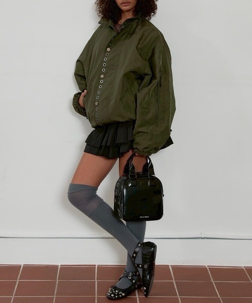 ESC STUDIO（イーエスシースタジオ）の「【ESC STUDIO】eyelet tote bag（ハンドバッグ・メンズ・ブラック/ブラウン・ONE SIZE）」の8枚目の写真