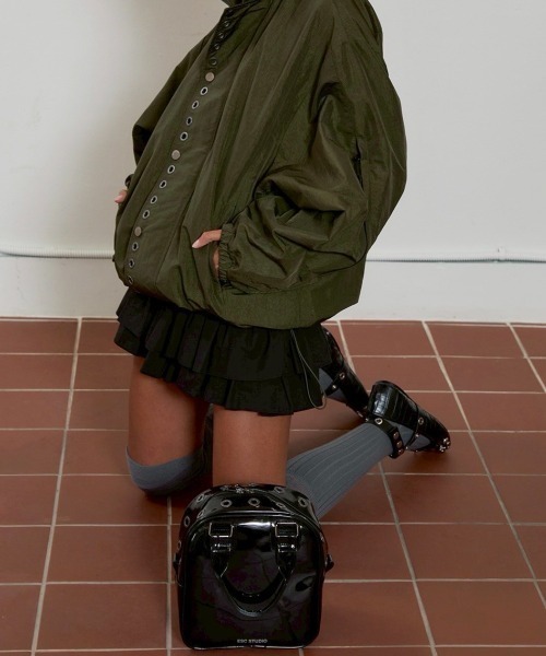 ESC STUDIO（イーエスシースタジオ）の「【ESC STUDIO】eyelet tote bag（ハンドバッグ・メンズ・ブラック/ブラウン・ONE SIZE）」の10枚目の写真