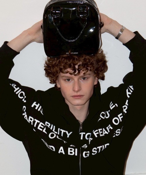 ESC STUDIO（イーエスシースタジオ）の「【ESC STUDIO】eyelet tote bag（ハンドバッグ・メンズ・ブラック/ブラウン・ONE SIZE）」の5枚目の写真