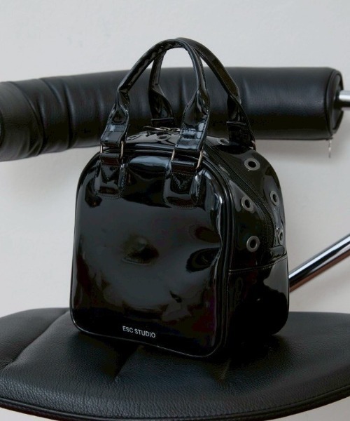 ESC STUDIO（イーエスシースタジオ）の「【ESC STUDIO】eyelet tote bag（ハンドバッグ・メンズ・ブラック/ブラウン・ONE SIZE）」の12枚目の写真