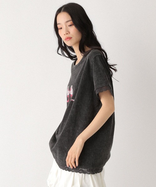 Heather（ヘザー）の「フロントリボンレースTEE　491042（Tシャツ/カットソー・レディース・スミクロ/オフホワイト/グレー・FREE）」の19枚目の写真