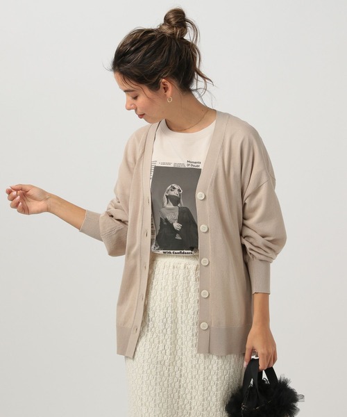 BAYFLOW（ベイフロー）の「フォトプリントワイドＴ（Tシャツ/カットソー・レディース・ラベンダー/ホワイト/グレイッシュベージュ/ブルー/オフホワイト・FREE）」の19枚目の写真