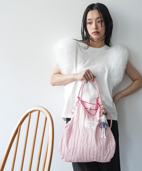 mili an deni（ミリアンデニ）の「2ＷＡＹロープトートバッグ（ショルダーバッグ・レディース・パープル/ピンク/アイボリー・F）」の12枚目の写真