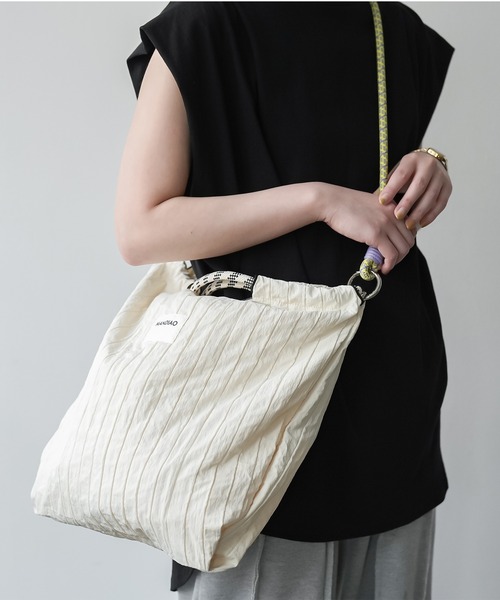 mili an deni（ミリアンデニ）の「2ＷＡＹロープトートバッグ（ショルダーバッグ・レディース・パープル/ピンク/アイボリー・F）」の13枚目の写真