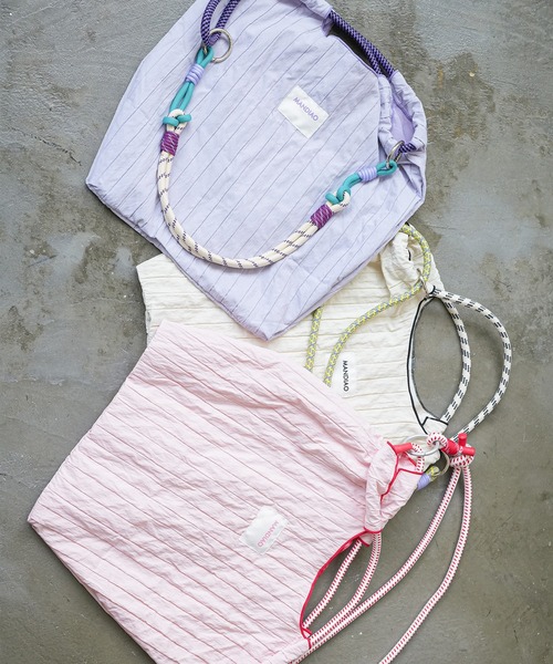 mili an deni（ミリアンデニ）の「2ＷＡＹロープトートバッグ（ショルダーバッグ・レディース・パープル/ピンク/アイボリー・F）」の15枚目の写真
